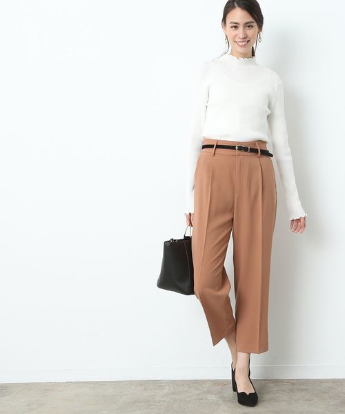 VIS（ビス）の「【静電気防止】リブハイネックプルオーバー（ニット/セーター・レディース・ホワイト/オフホワイト/ブラック/ライトグレー/サックスブルー/ピンク系その他・FREE）」の8枚目の写真