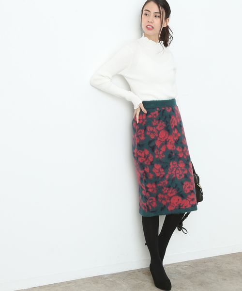 VIS（ビス）の「【静電気防止】リブハイネックプルオーバー（ニット/セーター・レディース・ホワイト/オフホワイト/ブラック/ライトグレー/サックスブルー/ピンク系その他・FREE）」の12枚目の写真