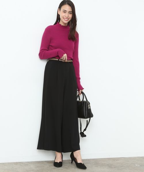 VIS（ビス）の「【静電気防止】リブハイネックプルオーバー（ニット/セーター・レディース・ホワイト/オフホワイト/ブラック/ライトグレー/サックスブルー/ピンク系その他・FREE）」の10枚目の写真