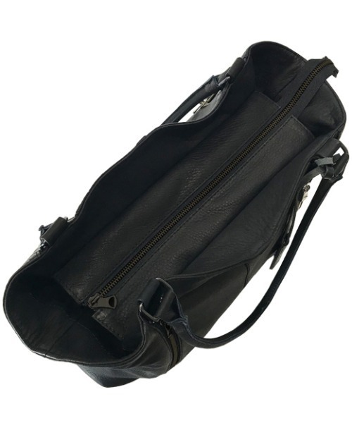 DECADE（ディケイド）の「オイルドカウレザー・Wzipトートバッグ　DECADE(No-01028) Oiled Cow Leather Wzip Tote Bag（トートバッグ・メンズ・ブラック/ブラック×ブラック/ブラック×シルバー・フリー）」の7枚目の写真