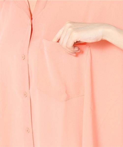 SLY LANG（スライラング）の「シフォンポンチョSH（シャツ/ブラウス・レディース・ベージュ/ホワイト/オレンジ系その他・FREE）」の8枚目の写真