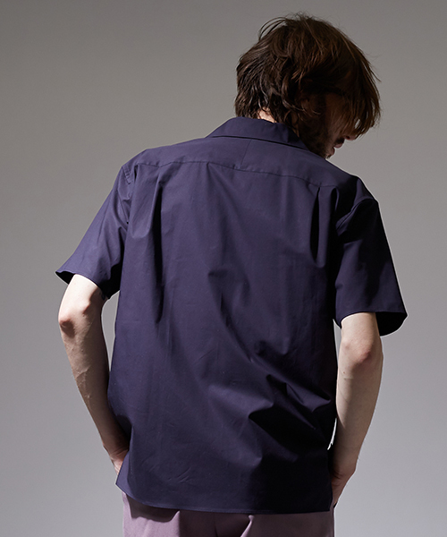 UNITED TOKYO（ユナイテッドトウキョウ）の「SUVINコットンオープンカラーシャツ（シャツ/ブラウス・メンズ・ネイビー/ブラウン/ホワイト/サックスブルー・1/2/3）」の8枚目の写真