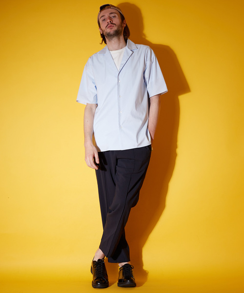 UNITED TOKYO（ユナイテッドトウキョウ）の「SUVINコットンオープンカラーシャツ（シャツ/ブラウス・メンズ・ネイビー/ブラウン/ホワイト/サックスブルー・1/2/3）」の11枚目の写真