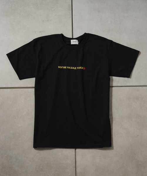 WHO'S WHO gallery（フーズフーギャラリー）の「BOOGIE BACK ロシア刺繍ロゴTEE（Tシャツ/カットソー・メンズ・ホワイト/ブラック/ネイビー/オリーブ・LARGE/MEDIUM/SMALL/X-LARGE）」の11枚目の写真