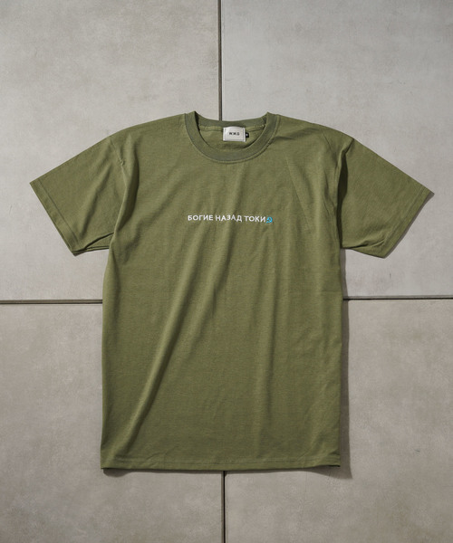 WHO'S WHO gallery（フーズフーギャラリー）の「BOOGIE BACK ロシア刺繍ロゴTEE（Tシャツ/カットソー・メンズ・ホワイト/ブラック/ネイビー/オリーブ・LARGE/MEDIUM/SMALL/X-LARGE）」の12枚目の写真