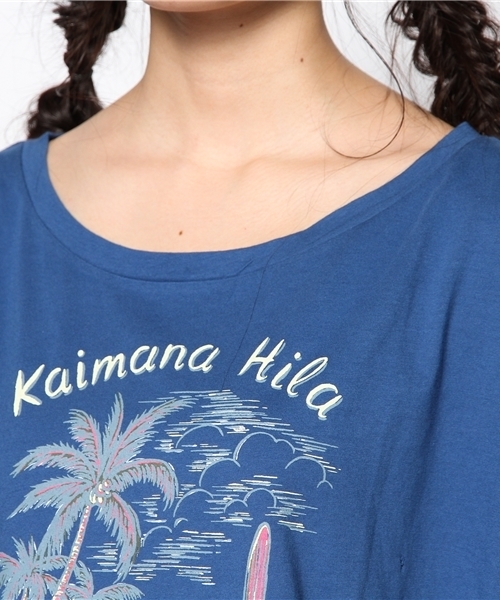 Kastane（カスタネ）の「ハワイプリントTEE（Tシャツ/カットソー・レディース・オフホワイト/イエロー/ブルー・FREE）」の7枚目の写真