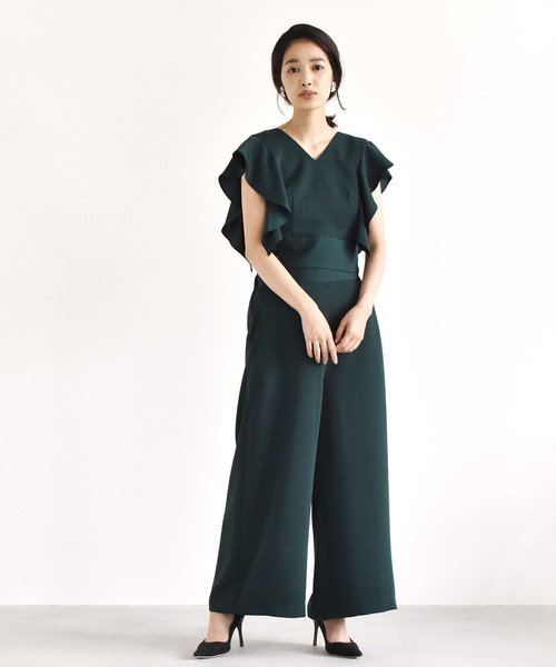 kaene（カエン）の「バックリボンセットアップ（つなぎ/オールインワン・レディース・ブラック/グレー/ダークオレンジ/グリーン/ネイビー・38/36）」の3枚目の写真