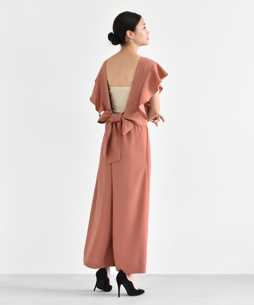 kaene（カエン）の「バックリボンセットアップ（つなぎ/オールインワン・レディース・ブラック/グレー/ダークオレンジ/グリーン/ネイビー・38/36）」の8枚目の写真