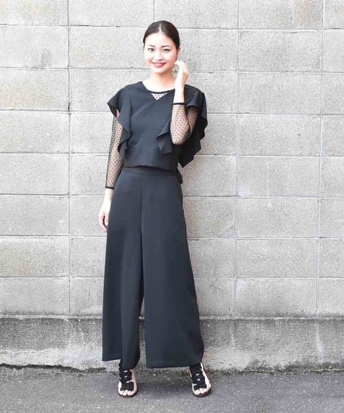 kaene（カエン）の「バックリボンセットアップ（つなぎ/オールインワン・レディース・ブラック/グレー/ダークオレンジ/グリーン/ネイビー・38/36）」の19枚目の写真