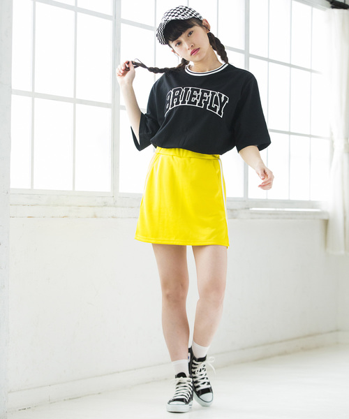 WEGO（ウィゴー）の「WEGO/カラーリブサガラロゴTシャツ（Tシャツ/カットソー・レディース・ホワイト/ブラック/イエロー/パープル/ピンク/グリーン・FREE）」の13枚目の写真