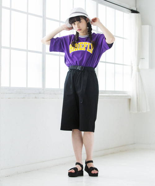 WEGO（ウィゴー）の「WEGO/カラーリブサガラロゴTシャツ（Tシャツ/カットソー・レディース・ホワイト/ブラック/イエロー/パープル/ピンク/グリーン・FREE）」の17枚目の写真