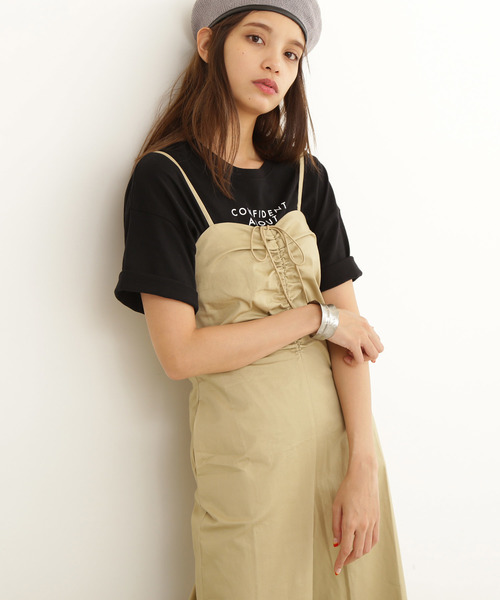 FREE'S MART（フリーズマート）の「センターギャザーコンビネゾン（つなぎ/オールインワン・レディース・ベージュ/ネイビー・FREE）」の16枚目の写真