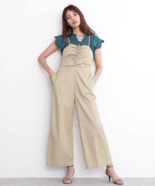 FREE'S MART（フリーズマート）の「センターギャザーコンビネゾン（つなぎ/オールインワン・レディース・ベージュ/ネイビー・FREE）」の21枚目の写真