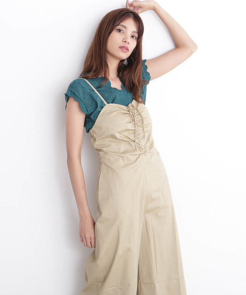 FREE'S MART（フリーズマート）の「センターギャザーコンビネゾン（つなぎ/オールインワン・レディース・ベージュ/ネイビー・FREE）」の22枚目の写真