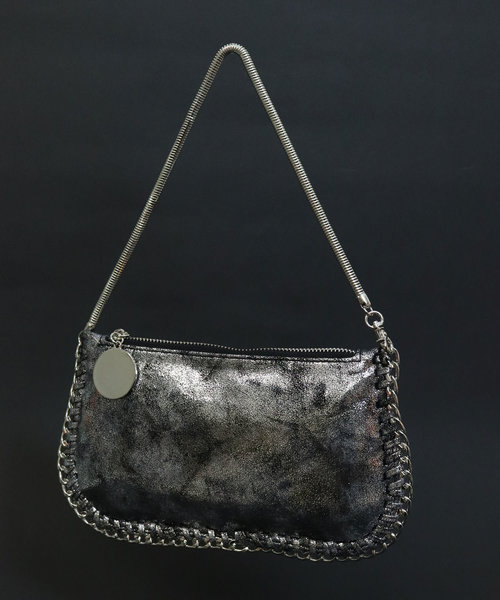 florist（フローリスト）の「【3way】チェーントリミングポーチバッグ（ショルダーバッグ・レディース・ホワイト/ブラック/シルバー・FREE）」の3枚目の写真