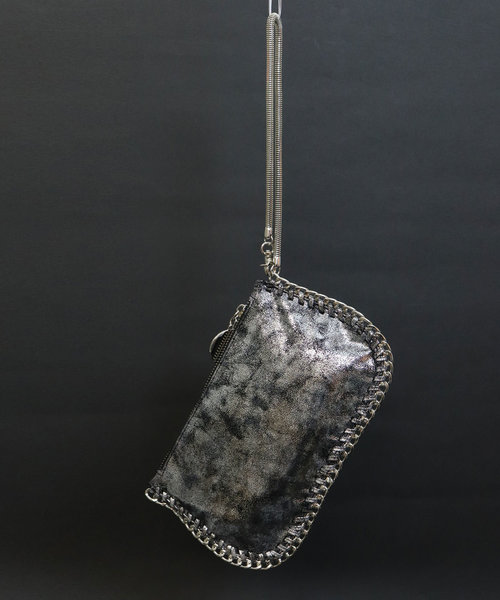 florist（フローリスト）の「【3way】チェーントリミングポーチバッグ（ショルダーバッグ・レディース・ホワイト/ブラック/シルバー・FREE）」の6枚目の写真