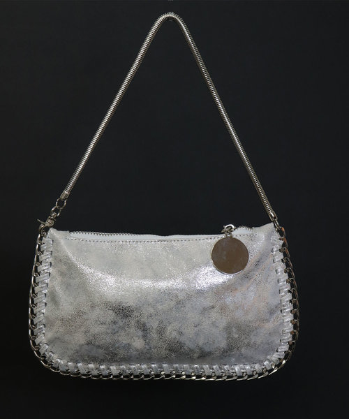 florist（フローリスト）の「【3way】チェーントリミングポーチバッグ（ショルダーバッグ・レディース・ホワイト/ブラック/シルバー・FREE）」の10枚目の写真