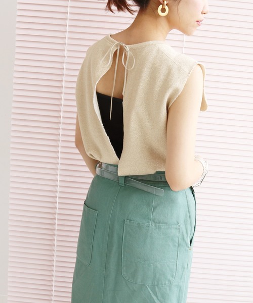 SLOBE citron.(スローブシトロン)の「SLOBE citron.ラメ裏毛プルオーバー◆(Tシャツ/カットソー・レディース・シルバー/ゴールド・FREE)」の7枚目の写真