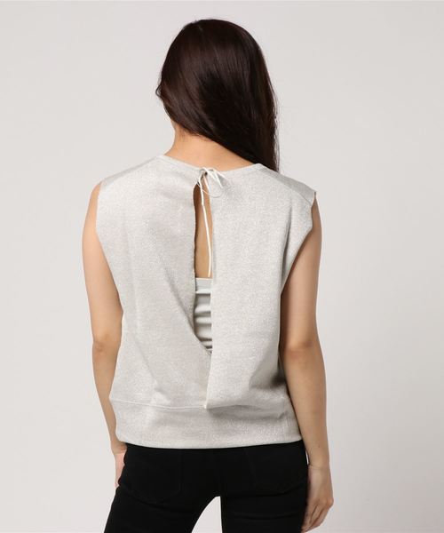 SLOBE citron.(スローブシトロン)の「SLOBE citron.ラメ裏毛プルオーバー◆(Tシャツ/カットソー・レディース・シルバー/ゴールド・FREE)」の11枚目の写真