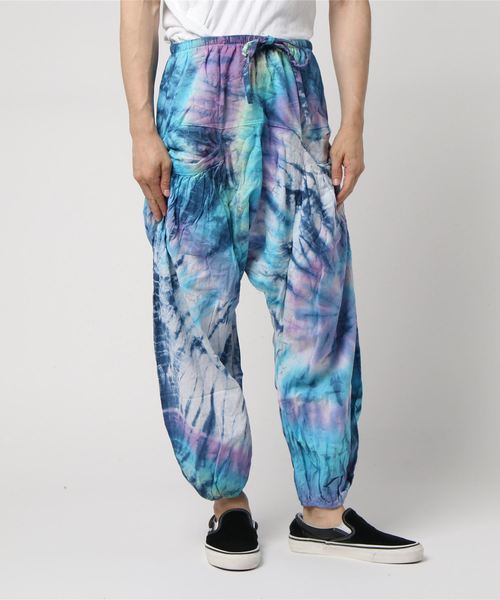 チャイハネ（チャイハネ）の「【チャイハネ】タイダイMEN'Sサルエルパンツ（その他パンツ・メンズ・ホワイト/ブルー/ブラウン・FREE）」の2枚目の写真