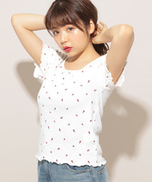花柄ワッフルTシャツ【ZOZOTOWN限定アイテム】