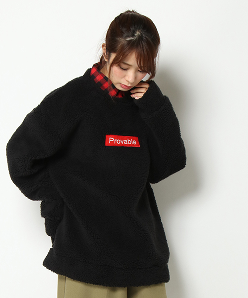 VENCEEXCHANGE（ヴァンスエクスチェンジ）の「ソフトボアクルーネックプルオーバー（ニット/セーター・メンズ・ブラック/オフホワイト・MEDIUM/LARGE）」の10枚目の写真