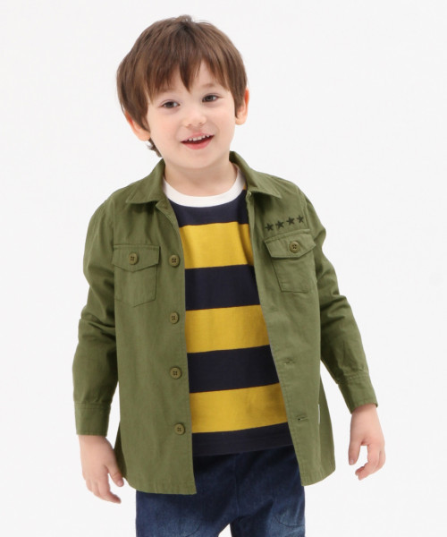GLOBAL WORK(グローバルワーク)の「【キッズ】ミリタリーシャツ/800303(シャツ/ブラウス・キッズ・グリーン/カーキ・LARGE/X-LARGE/XX-LARGE/MEDIUM/SMALL)」の2枚目の写真