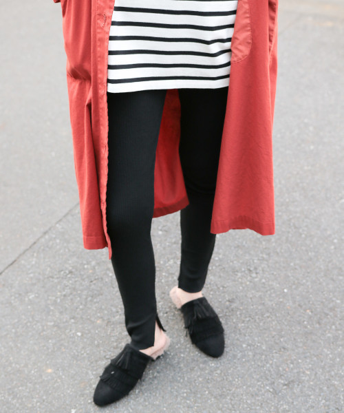 niko and...(ニコアンド)の「細リブペチパンツ(その他パンツ・レディース・ネイビー/アイボリー/ブラック/チャコール・MEDIUM/SMALL/LARGE)」の2枚目の写真