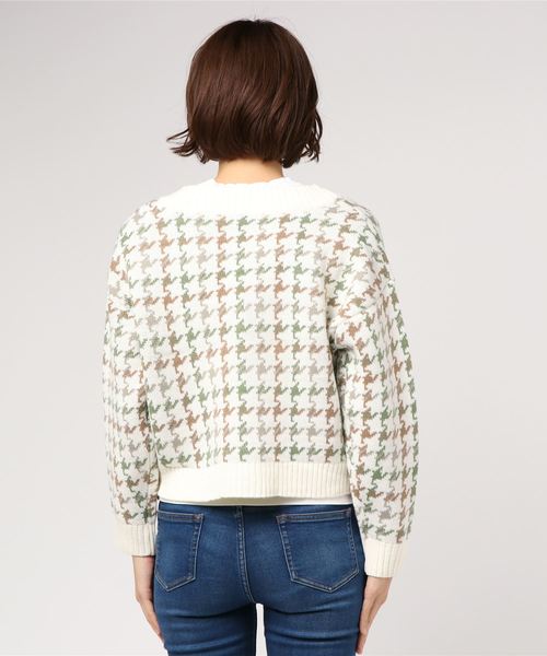 AS KNOW AS PINKY（アズノゥアズピンキー）の「☆ZOZO限定☆ジャガードチェックカーデ【カーディガン】（カーディガン/ボレロ・レディース・ホワイト/グレー/モカ/ライトベージュ・FREE）」の15枚目の写真