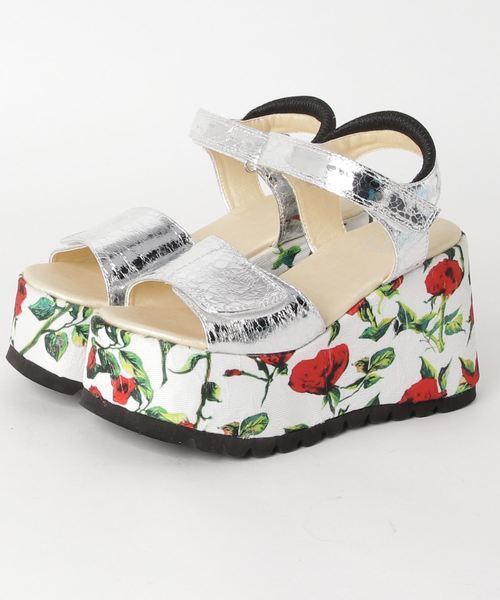 YOSUKE（ヨースケ）の「「YOSUKE/ヨースケ」フラット厚底サンダル（サンダル・レディース・カーキ/クリアブラック/ガンメタ/ベージュ/シルバー/ベージュ系その他/イエロー/ブラック×ブルー/ライトベージュ/オフホワイト/シルバー系その他/ブラック系その他3・LL/M/L/S）」の10枚目の写真