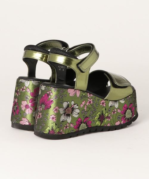 YOSUKE（ヨースケ）の「「YOSUKE/ヨースケ」フラット厚底サンダル（サンダル・レディース・カーキ/クリアブラック/ガンメタ/ベージュ/シルバー/ベージュ系その他/イエロー/ブラック×ブルー/ライトベージュ/オフホワイト/シルバー系その他/ブラック系その他3・LL/M/L/S）」の13枚目の写真