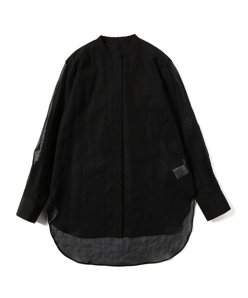 Demi-Luxe BEAMS（デミルクス ビームス）の「Demi-Luxe BEAMS / オーガンジー チュニックシャツ（シャツ/ブラウス・レディース・ブラック/オフホワイト・38/36）」の9枚目の写真