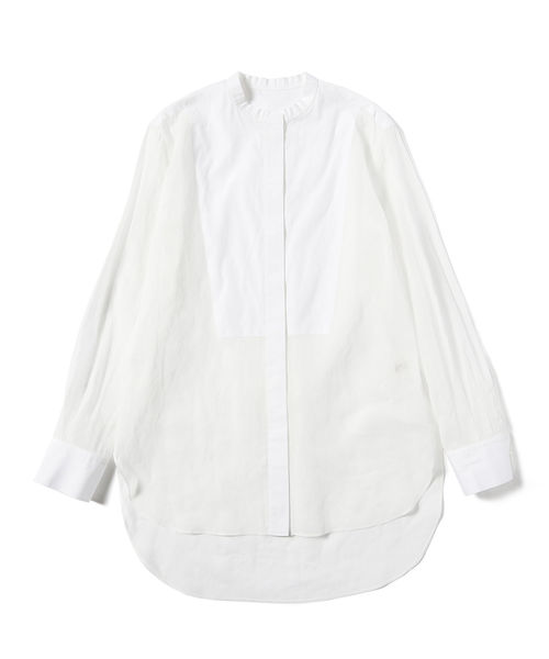 Demi-Luxe BEAMS（デミルクス ビームス）の「Demi-Luxe BEAMS / オーガンジー チュニックシャツ（シャツ/ブラウス・レディース・ブラック/オフホワイト・38/36）」の4枚目の写真