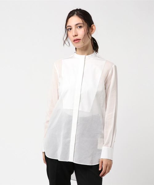 Demi-Luxe BEAMS（デミルクス ビームス）の「Demi-Luxe BEAMS / オーガンジー チュニックシャツ（シャツ/ブラウス・レディース・ブラック/オフホワイト・38/36）」の12枚目の写真