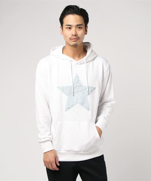 STYLEBLOCK（スタイルブロック）の「デニムエンボスプリントパーカー（パーカー・メンズ・ブラック/ベージュ/オフホワイト・M/L）」の2枚目の写真
