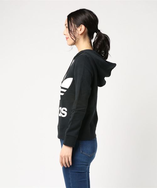 adidas Originals（アディダスオリジナルス）の「adidas Originals/アディダス オリジナルス TREFOIL W HOODIE/トレフォイル ウィメンズ フーディ（パーカー・レディース・ブラック/ネイビー/ネイビー×ホワイト/ミント・S/M/L/XL）」の6枚目の写真