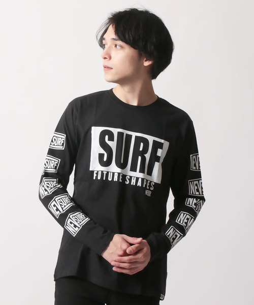 NEV(ネブ)の「プリント長袖Tシャツ ロンT カットソー(Tシャツ/カットソー・メンズ・ブラック/ネイビー/オフホワイト/ターコイズブルー/クリーム/ホワイト系その他/ブラック系その他/チャコール・M/L/XL)」の4枚目の写真