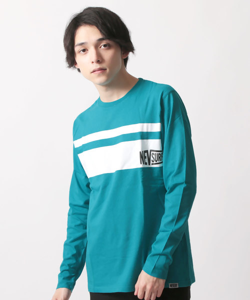 NEV(ネブ)の「プリント長袖Tシャツ ロンT カットソー(Tシャツ/カットソー・メンズ・ブラック/ネイビー/オフホワイト/ターコイズブルー/クリーム/ホワイト系その他/ブラック系その他/チャコール・M/L/XL)」の8枚目の写真