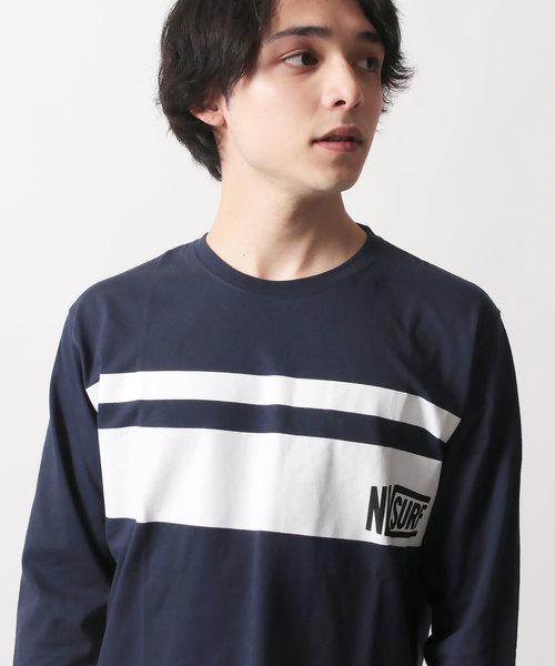 NEV(ネブ)の「プリント長袖Tシャツ ロンT カットソー(Tシャツ/カットソー・メンズ・ブラック/ネイビー/オフホワイト/ターコイズブルー/クリーム/ホワイト系その他/ブラック系その他/チャコール・M/L/XL)」の14枚目の写真