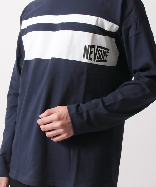 NEV(ネブ)の「プリント長袖Tシャツ ロンT カットソー(Tシャツ/カットソー・メンズ・ブラック/ネイビー/オフホワイト/ターコイズブルー/クリーム/ホワイト系その他/ブラック系その他/チャコール・M/L/XL)」の13枚目の写真