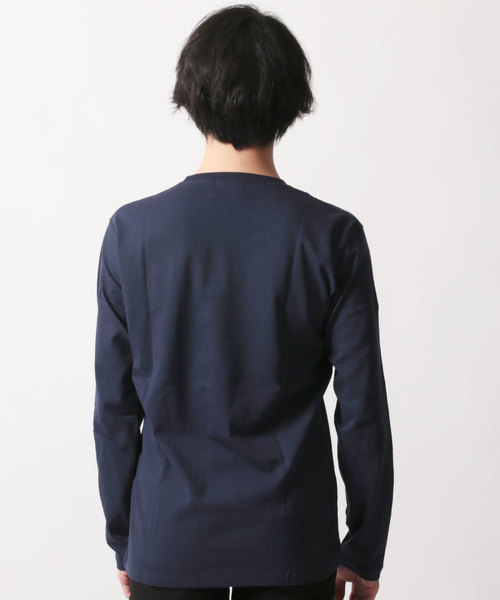 NEV(ネブ)の「プリント長袖Tシャツ ロンT カットソー(Tシャツ/カットソー・メンズ・ブラック/ネイビー/オフホワイト/ターコイズブルー/クリーム/ホワイト系その他/ブラック系その他/チャコール・M/L/XL)」の9枚目の写真