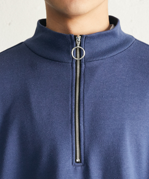 PairPair（ペアペア）の「配色裏毛ハーフジッププルオーバー（Tシャツ/カットソー・メンズ・ライトグレー/ベージュ・FREE）」の18枚目の写真