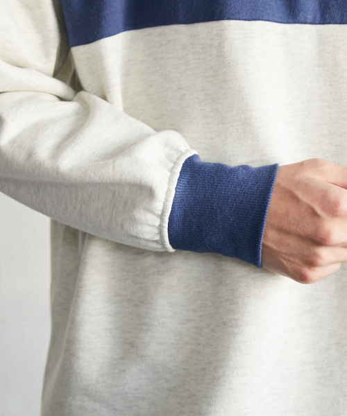 PairPair（ペアペア）の「配色裏毛ハーフジッププルオーバー（Tシャツ/カットソー・メンズ・ライトグレー/ベージュ・FREE）」の19枚目の写真