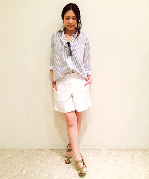 GALLARDAGALANTE(ガリャルダガランテ)の「タイプライターシャツ(シャツ/ブラウス・レディース・ストライプ/ホワイト・FREE)」の13枚目の写真