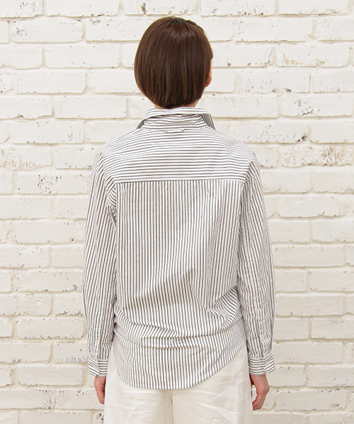 GALLARDAGALANTE(ガリャルダガランテ)の「タイプライターシャツ(シャツ/ブラウス・レディース・ストライプ/ホワイト・FREE)」の8枚目の写真