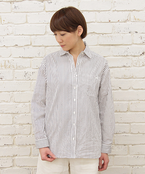 GALLARDAGALANTE(ガリャルダガランテ)の「タイプライターシャツ(シャツ/ブラウス・レディース・ストライプ/ホワイト・FREE)」の9枚目の写真
