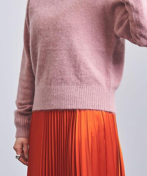 ユナイテッドアローズ UNITED ARROWS ニット セーター 長袖 モックネック 起毛 フォックス カシミヤ混 ピンクベージュ UNITED ARROWS（ユナイテッドアローズ）の「フォックスカシミヤ