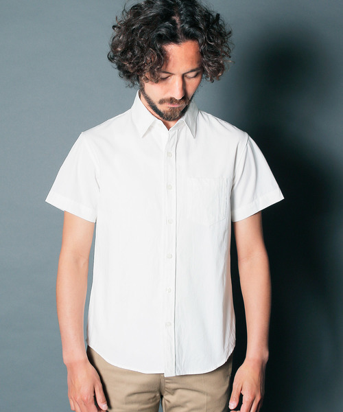 Magine（マージン）の「【Magine】CTN/LI TWILL STANDARD SHIRTS S/S : コットンリネン　ツイル　スタンダードシャツ（シャツ/ブラウス・メンズ・ホワイト/ブラック/ベージュ/ブルー・44/46/48）」の7枚目の写真