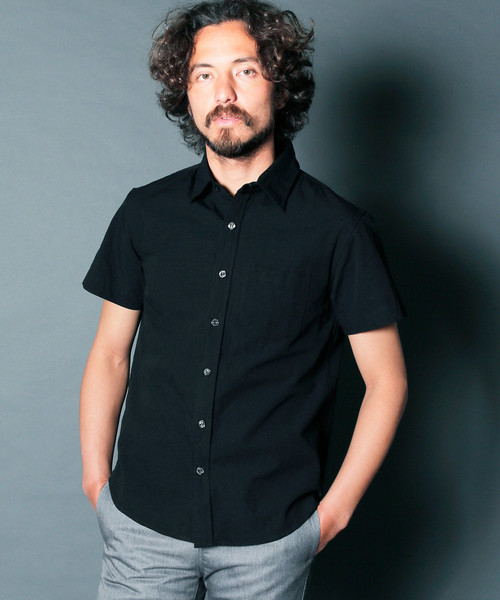 Magine（マージン）の「【Magine】CTN/LI TWILL STANDARD SHIRTS S/S : コットンリネン　ツイル　スタンダードシャツ（シャツ/ブラウス・メンズ・ホワイト/ブラック/ベージュ/ブルー・44/46/48）」の10枚目の写真