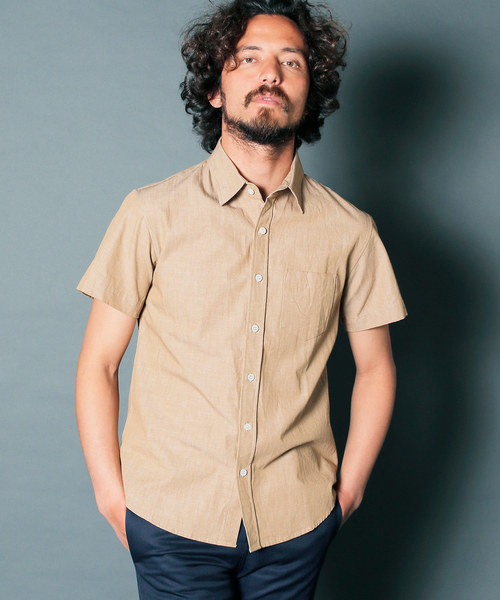 Magine（マージン）の「【Magine】CTN/LI TWILL STANDARD SHIRTS S/S : コットンリネン　ツイル　スタンダードシャツ（シャツ/ブラウス・メンズ・ホワイト/ブラック/ベージュ/ブルー・44/46/48）」の13枚目の写真